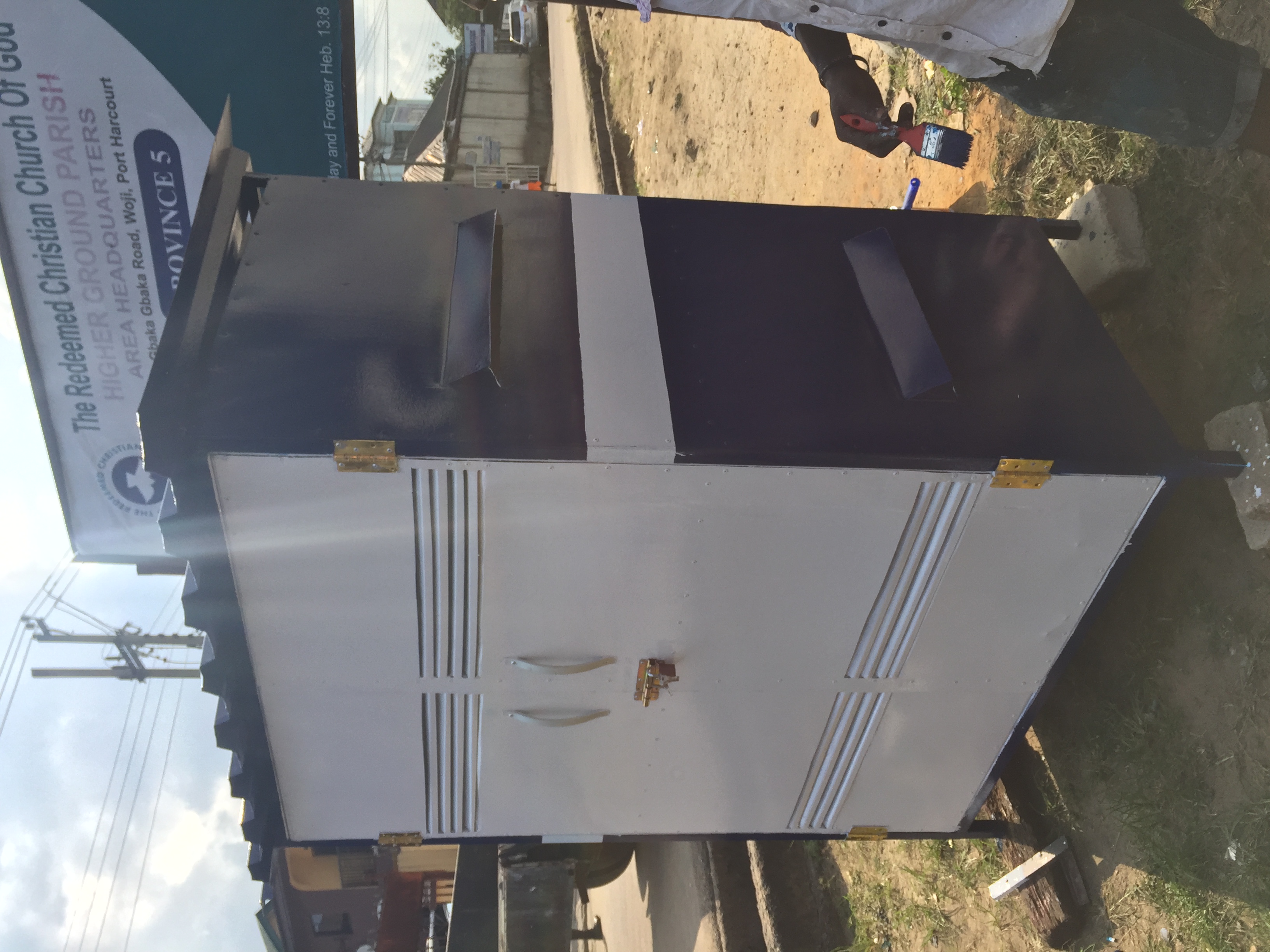 completely-white-and-blue-painted-inverter-storage-units-showing-front-and-left-side